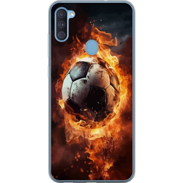 Mobiele hoes voor Samsung Galaxy A11 met Voetbal ontwerp