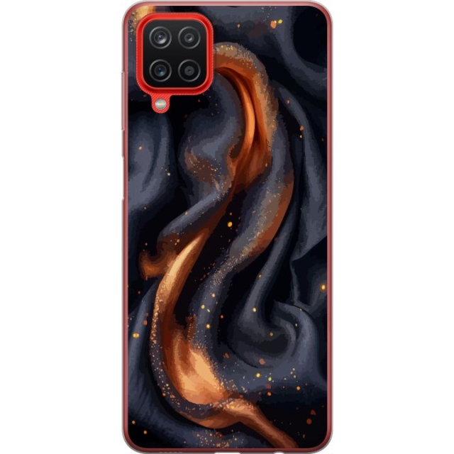 Mobiele hoes voor Samsung Galaxy A12 met Vurig zijde ontwerp