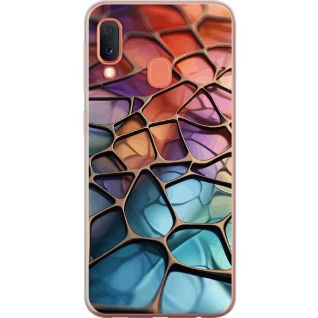 Mobiele hoes voor Samsung Galaxy A20e met Metallic patroon ontwerp