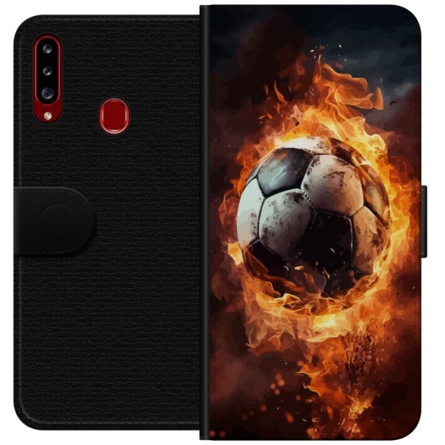 Portemonnee-hoesje voor Samsung Galaxy A20s met Voetbal ontwerp