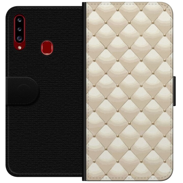 Portemonnee-hoesje voor Samsung Galaxy A20s met Goudglans ontwerp