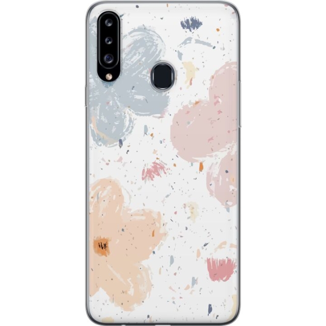 Mobiele hoes voor Samsung Galaxy A20s met Bloemen ontwerp