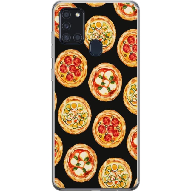 Mobiele hoes voor Samsung Galaxy A21s met Pizza ontwerp