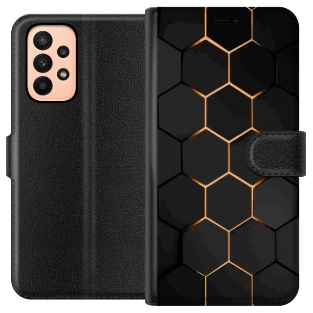 Portemonnee-hoesje voor Samsung Galaxy A23 met Luxe Patroon ontwerp