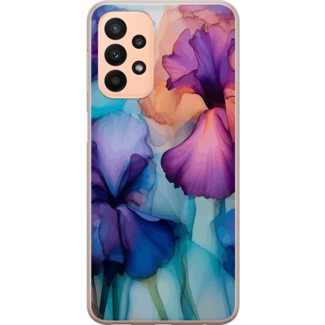Mobiele hoes voor Samsung Galaxy A23 met Magische bloemen ontwerp