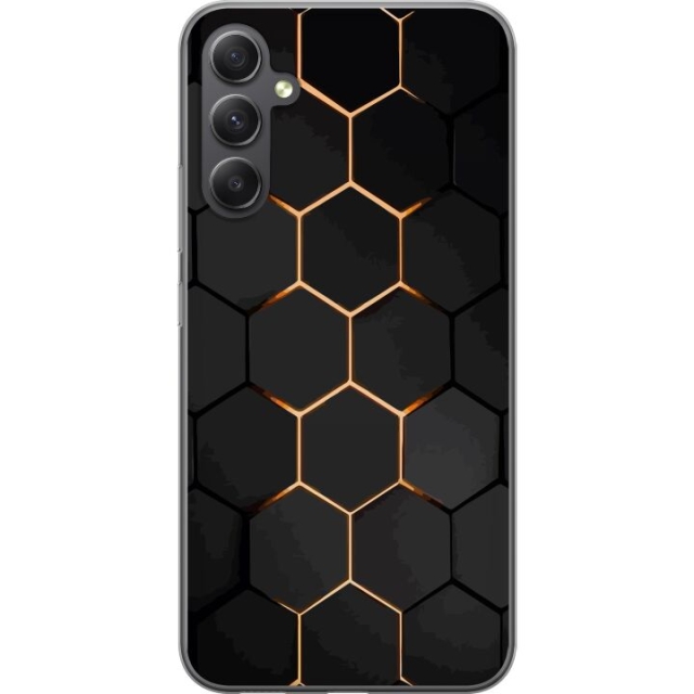 Mobiele hoes voor Samsung Galaxy A24 4G met Luxe Patroon ontwerp