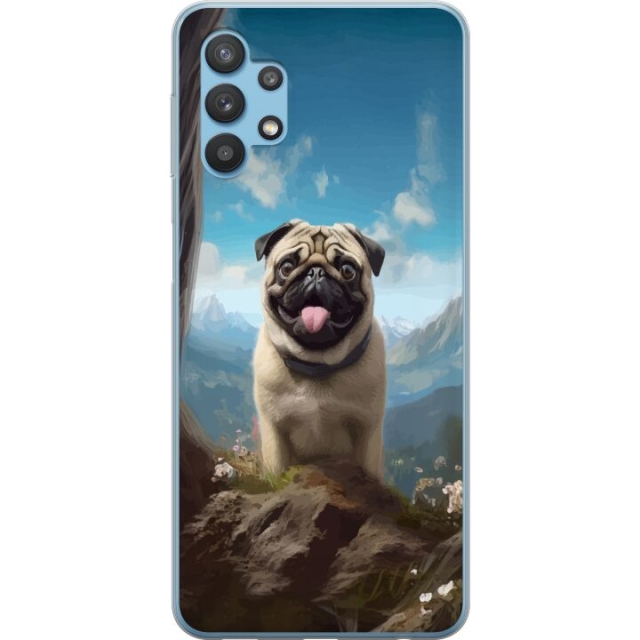Mobiele hoes voor Samsung Galaxy A32 5G met Blije Hond ontwerp