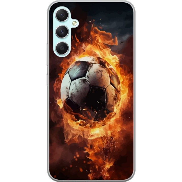 Mobiele hoes voor Samsung Galaxy A34 met Voetbal ontwerp