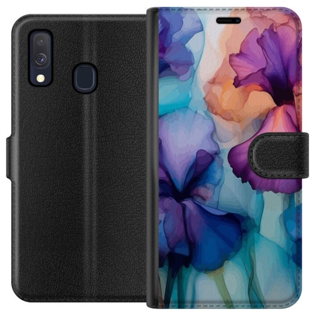 Portemonnee-hoesje voor Samsung Galaxy A40 met Magische bloemen ontwerp