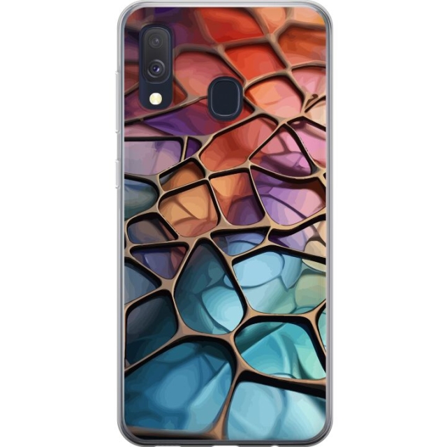 Mobiele hoes voor Samsung Galaxy A40 met Metallic patroon ontwerp