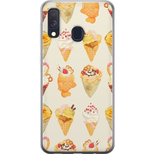 Mobiele hoes voor Samsung Galaxy A40 met Glasachtig ontwerp