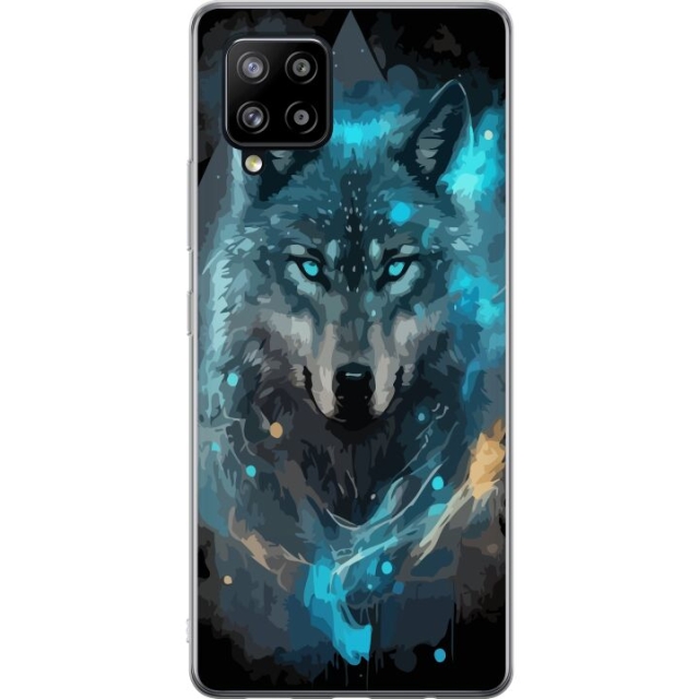 Mobiele hoes voor Samsung Galaxy A42 5G met Wolf ontwerp