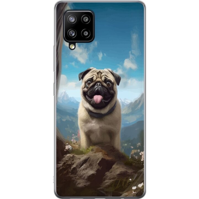 Mobiele hoes voor Samsung Galaxy A42 5G met Blije Hond ontwerp