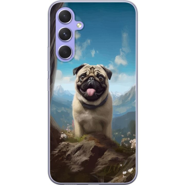 Mobiele hoes voor Samsung Galaxy A54 met Blije Hond ontwerp