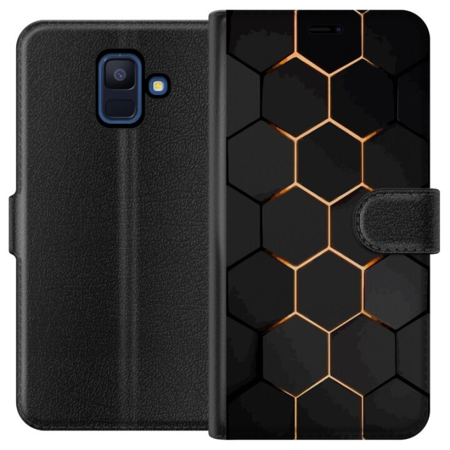 Portemonnee-hoesje voor Samsung Galaxy A6 (2018) met Luxe Patroon ontwerp