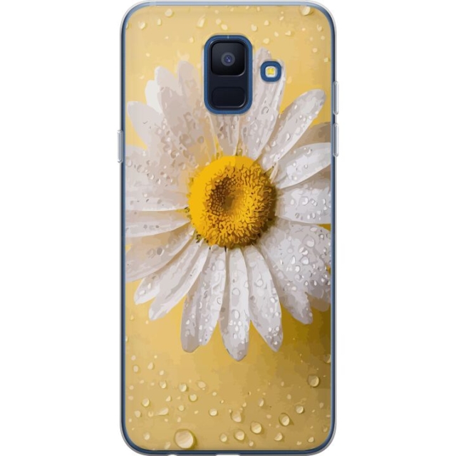 Mobiele hoes voor Samsung Galaxy A6 (2018) met Porseleinbloem ontwerp