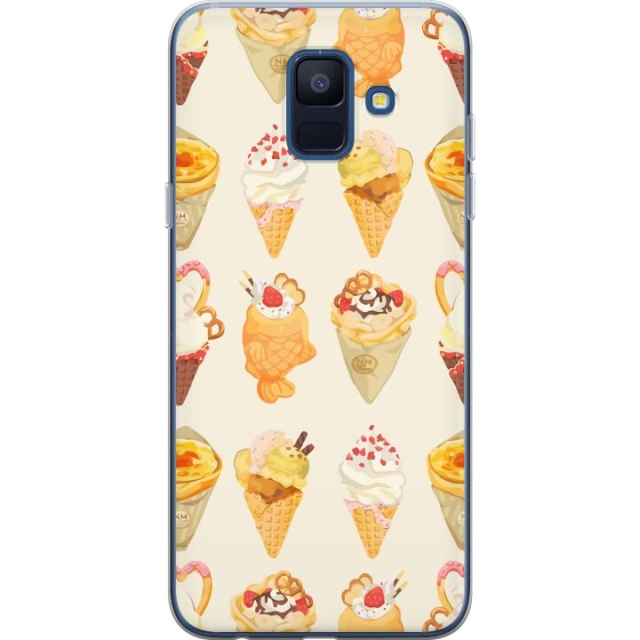 Mobiele hoes voor Samsung Galaxy A6 (2018) met Glasachtig ontwerp