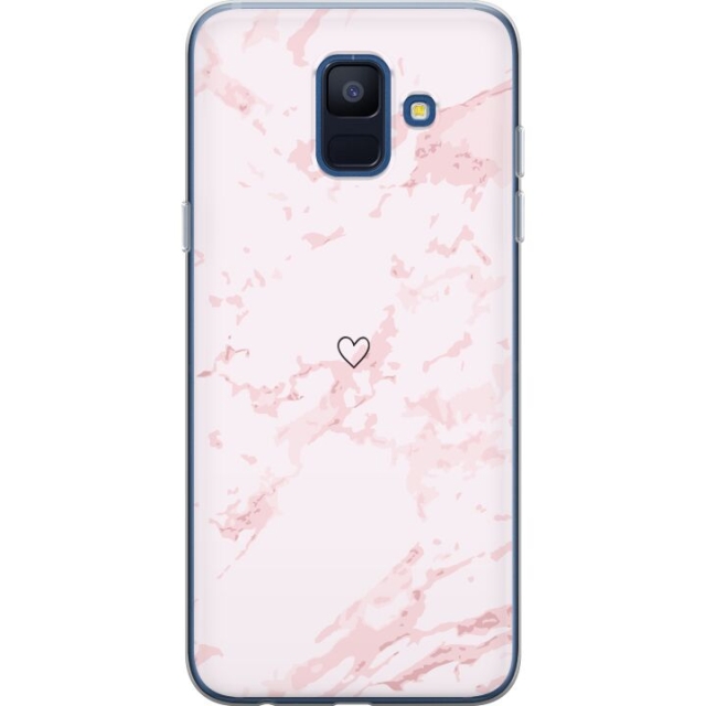 Mobiele hoes voor Samsung Galaxy A6 (2018) met Roze Hart ontwerp
