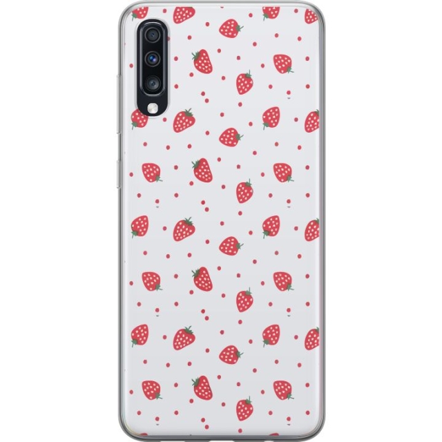 Mobiele hoes voor Samsung Galaxy A70 met Aardbeien ontwerp