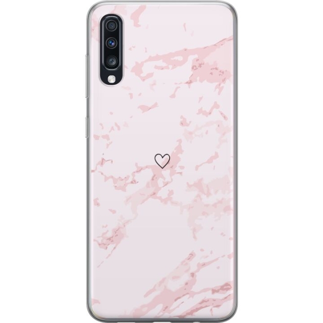 Mobiele hoes voor Samsung Galaxy A70 met Roze Hart ontwerp