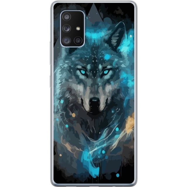 Mobiele hoes voor Samsung Galaxy A71 5G met Wolf ontwerp