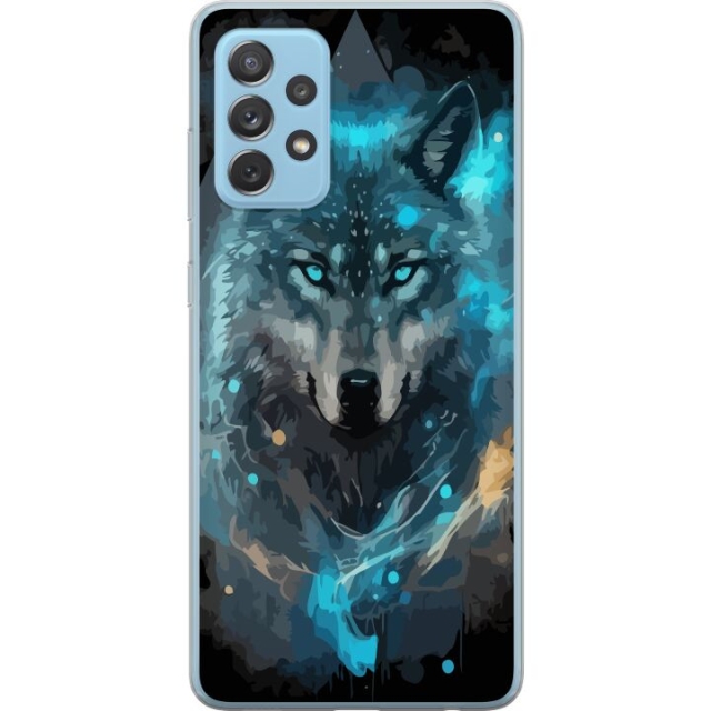 Mobiele hoes voor Samsung Galaxy A72 5G met Wolf ontwerp