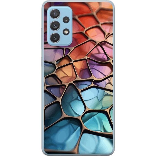 Mobiele hoes voor Samsung Galaxy A72 5G met Metallic patroon ontwerp