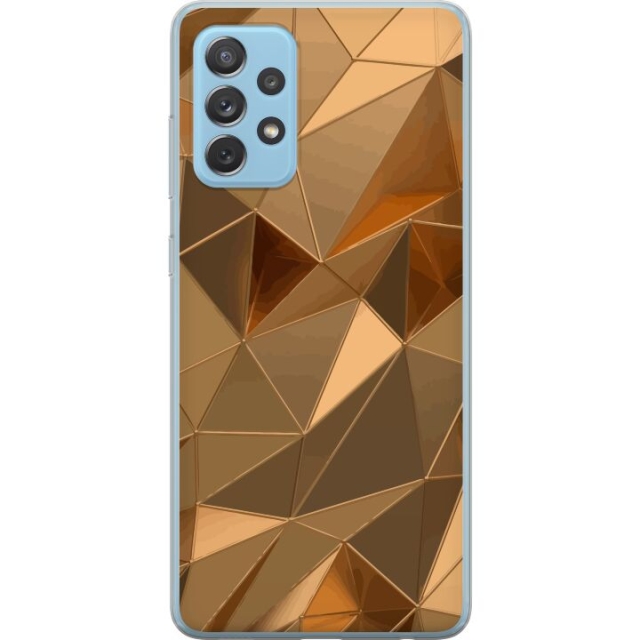 Mobiele hoes voor Samsung Galaxy A72 5G met 3D Goud ontwerp