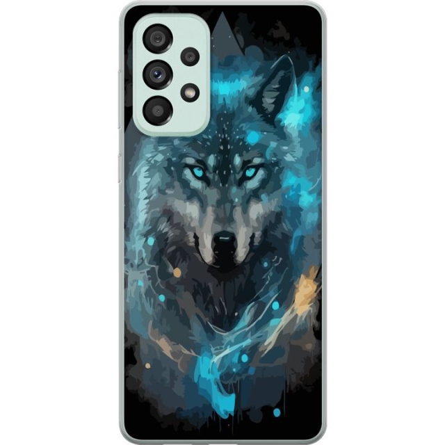 Mobiele hoes voor Samsung Galaxy A73 5G met Wolf ontwerp