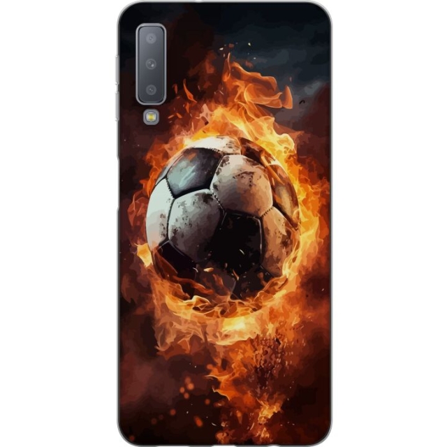 Mobiele hoes voor Samsung Galaxy A7 (2018) met Voetbal ontwerp