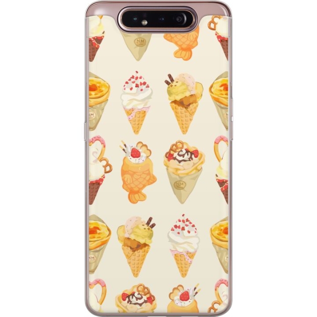 Mobiele hoes voor Samsung Galaxy A80 met Glasachtig ontwerp