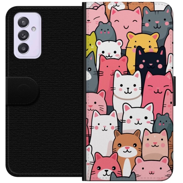 Portemonnee-hoesje voor Samsung Galaxy A82 5G met Kattenpatroon ontwerp