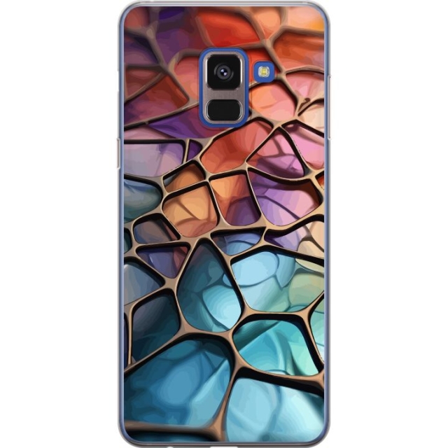 Mobiele hoes voor Samsung Galaxy A8 (2018) met Metallic patroon ontwerp