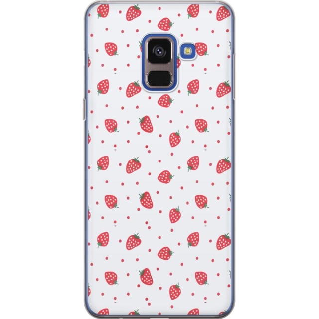 Mobiele hoes voor Samsung Galaxy A8 (2018) met Aardbeien ontwerp