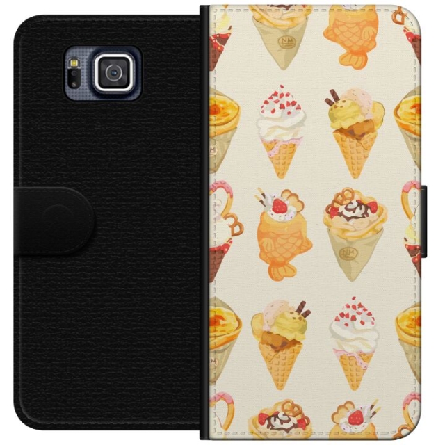 Portemonnee-hoesje voor Samsung Galaxy Alpha met Glasachtig ontwerp