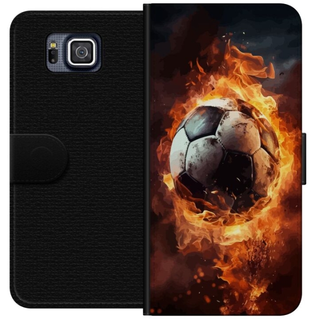 Portemonnee-hoesje voor Samsung Galaxy Alpha met Voetbal ontwerp