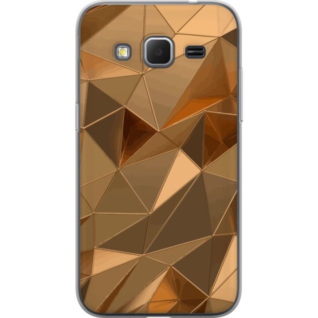 Mobiele hoes voor Samsung Galaxy Core Prime met 3D Goud ontwerp