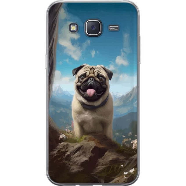 Mobiele hoes voor Samsung Galaxy J5 met Blije Hond ontwerp