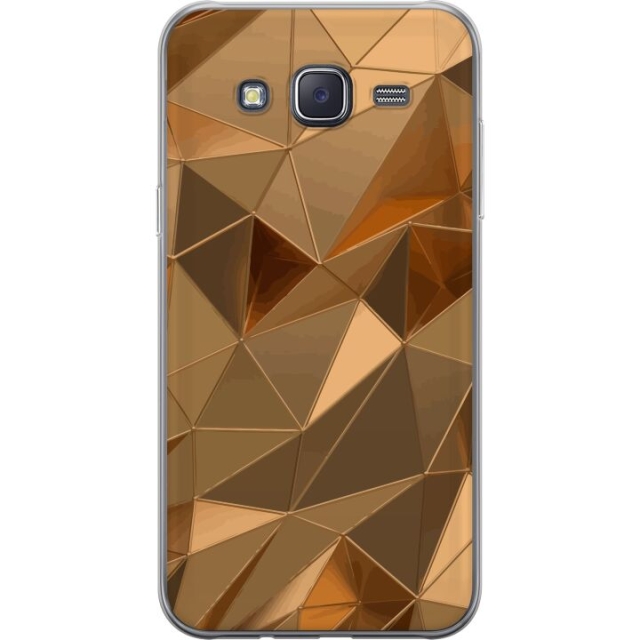 Mobiele hoes voor Samsung Galaxy J5 met 3D Goud ontwerp