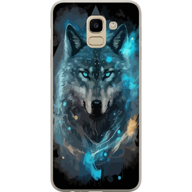 Mobiele hoes voor Samsung Galaxy J6 met Wolf ontwerp