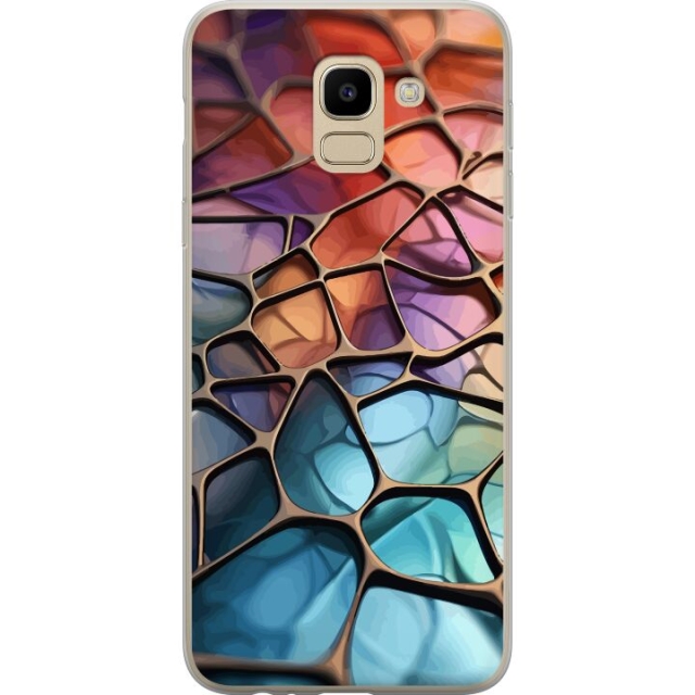 Mobiele hoes voor Samsung Galaxy J6 met Metallic patroon ontwerp