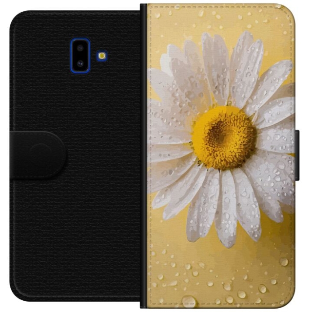 Portemonnee-hoesje voor Samsung Galaxy J6+ met Porseleinbloem ontwerp