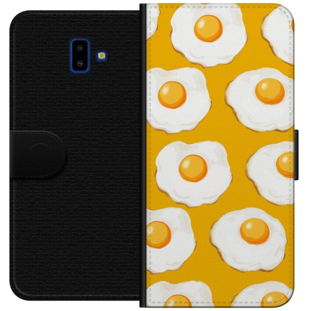 Portemonnee-hoesje voor Samsung Galaxy J6+ met Gebakken ei ontwerp