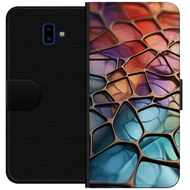 Portemonnee-hoesje voor Samsung Galaxy J6+ met Metallic patroon ontwerp