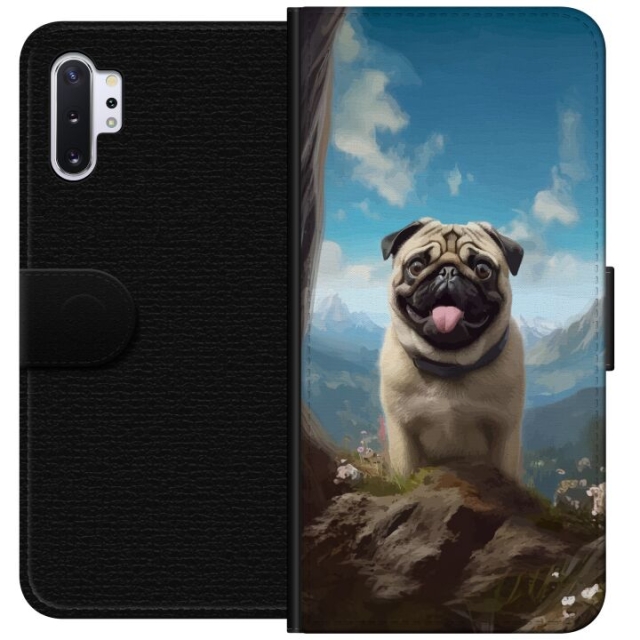 Portemonnee-hoesje voor Samsung Galaxy Note10+ met Blije Hond ontwerp
