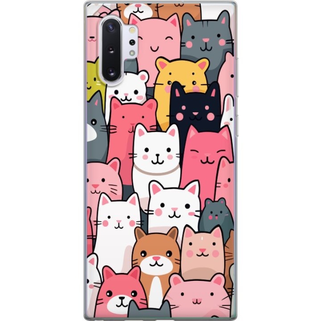 Mobiele hoes voor Samsung Galaxy Note10+ met Kattenpatroon ontwerp