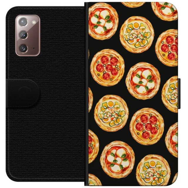 Portemonnee-hoesje voor Samsung Galaxy Note20 met Pizza ontwerp