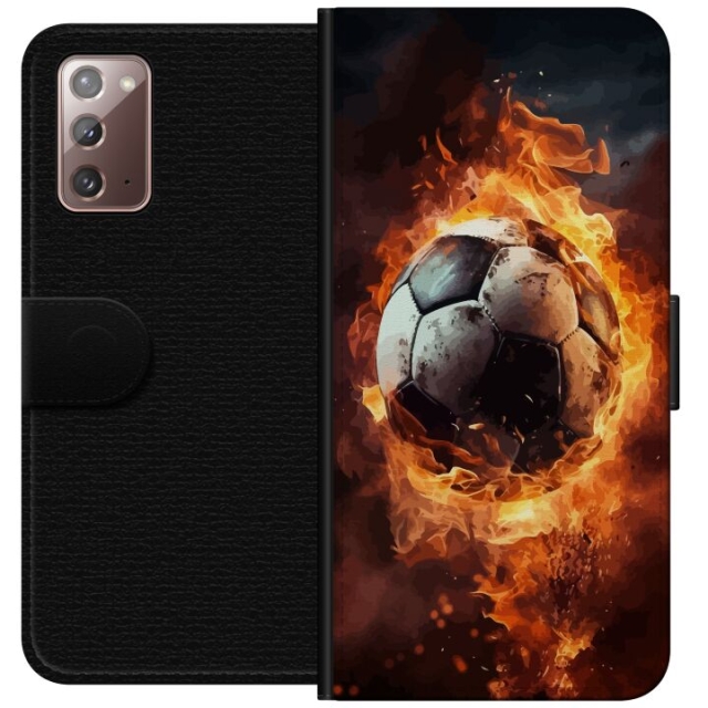 Portemonnee-hoesje voor Samsung Galaxy Note20 met Voetbal ontwerp