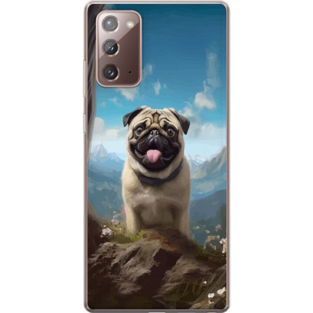 Mobiele hoes voor Samsung Galaxy Note20 met Blije Hond ontwerp