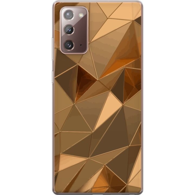 Mobiele hoes voor Samsung Galaxy Note20 met 3D Goud ontwerp